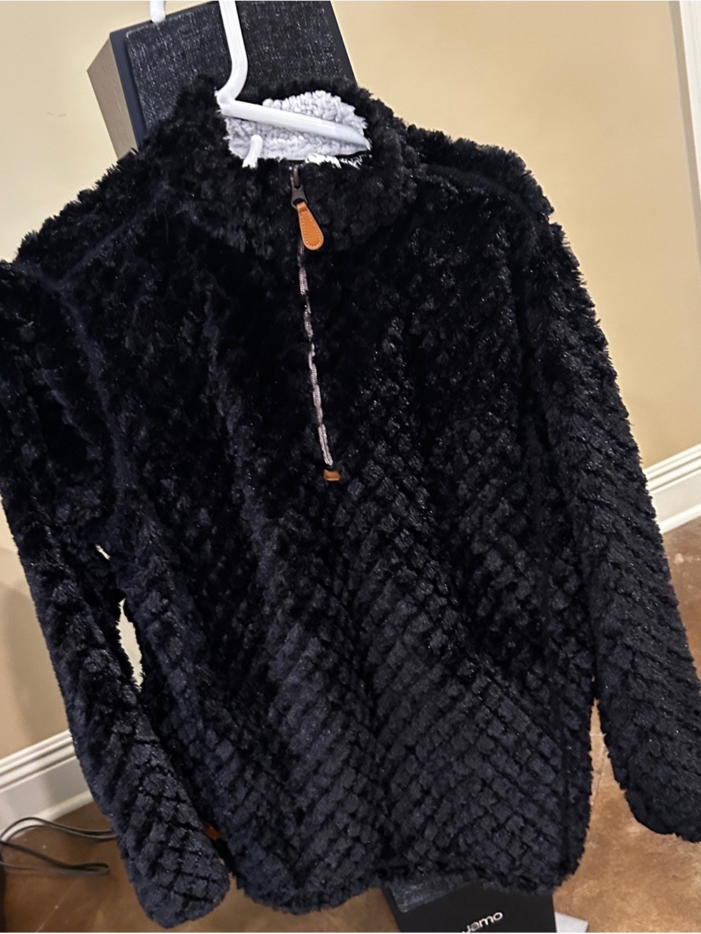 Simply Southern Black Plush Half-Zip Pullover
